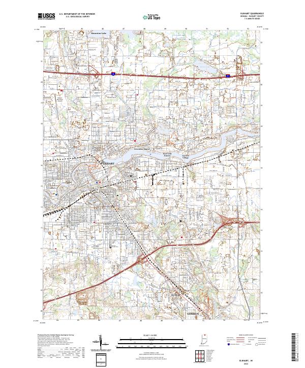 USGS Topographic Map – Elkhart