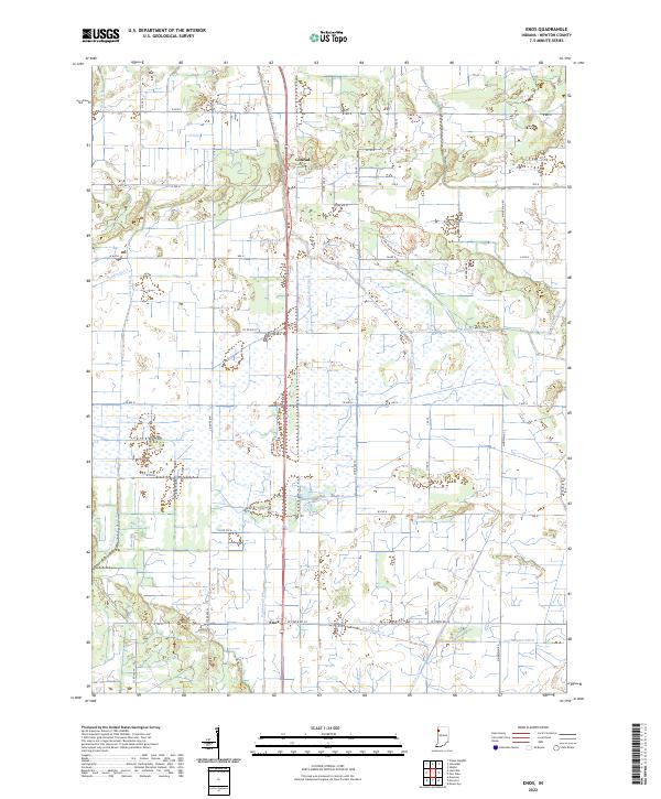 USGS Topographic Map – Enos