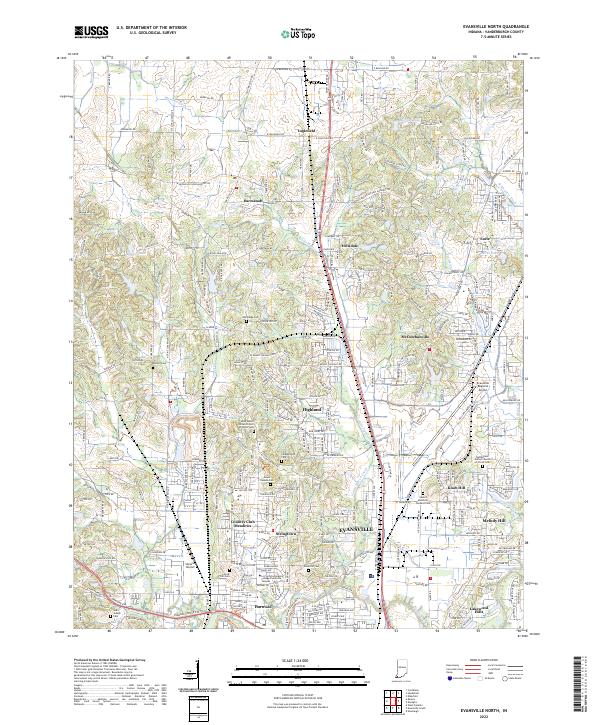 USGS Topographic Map – Evansville North