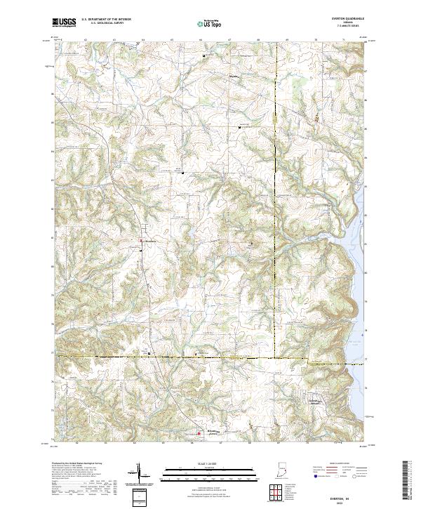 USGS Topographic Map – Everton