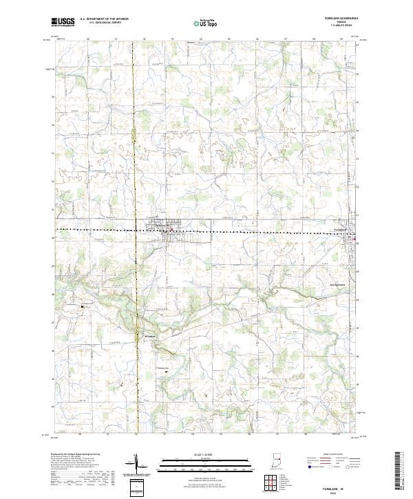USGS Topographic Map – Farmland