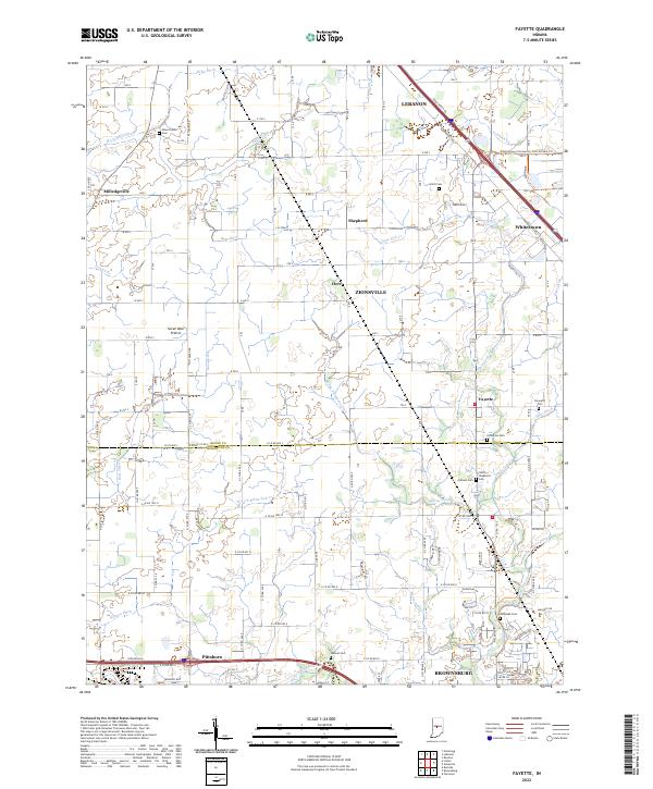 USGS Topographic Map – Fayette