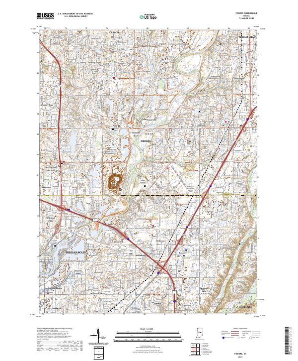USGS Topographic Map – Fishers