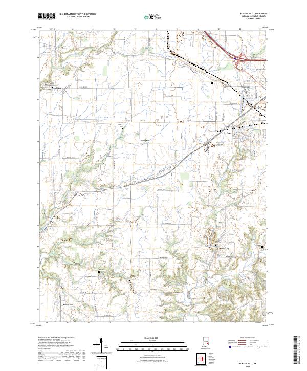 USGS Topographic Map – Forest Hill