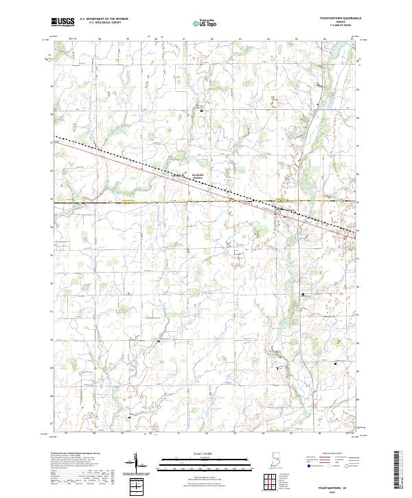 USGS Topographic Map – Fountaintown