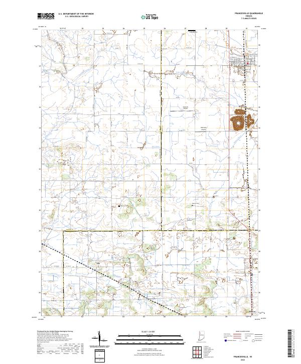 USGS Topographic Map – Francesville