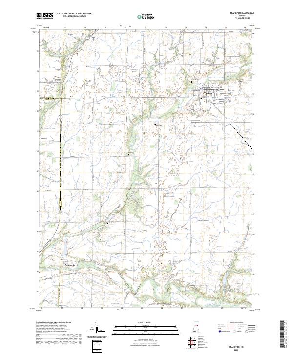 USGS Topographic Map – Frankton