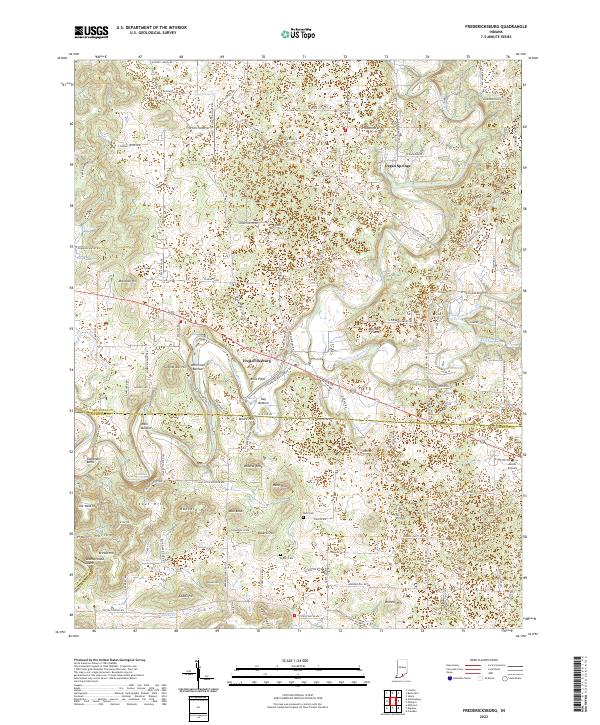 USGS Topographic Map – Fredericksburg