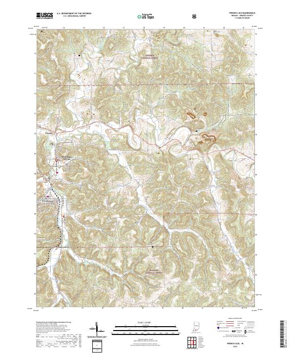 USGS Topographic Map – French Lick