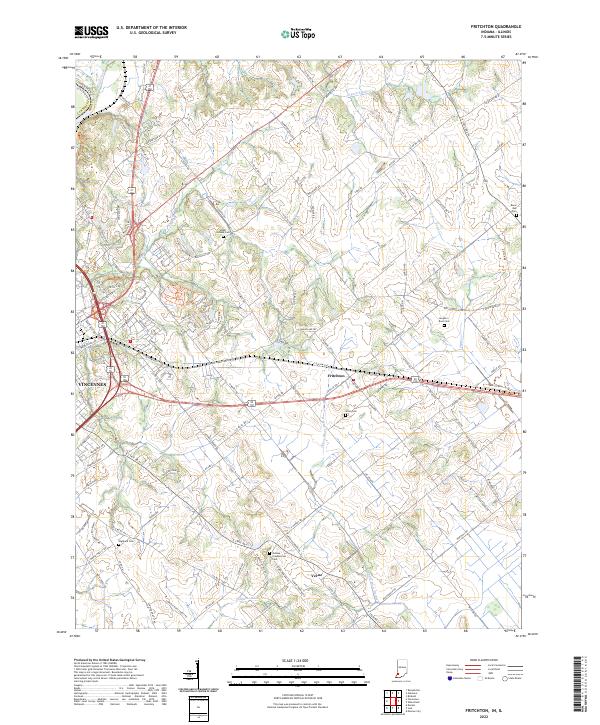 USGS Topographic Map – Fritchton
