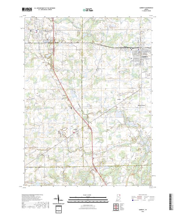 USGS Topographic Map – Garrett