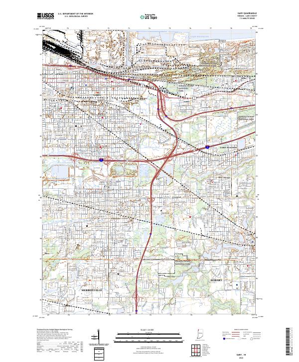 USGS Topographic Map – Gary