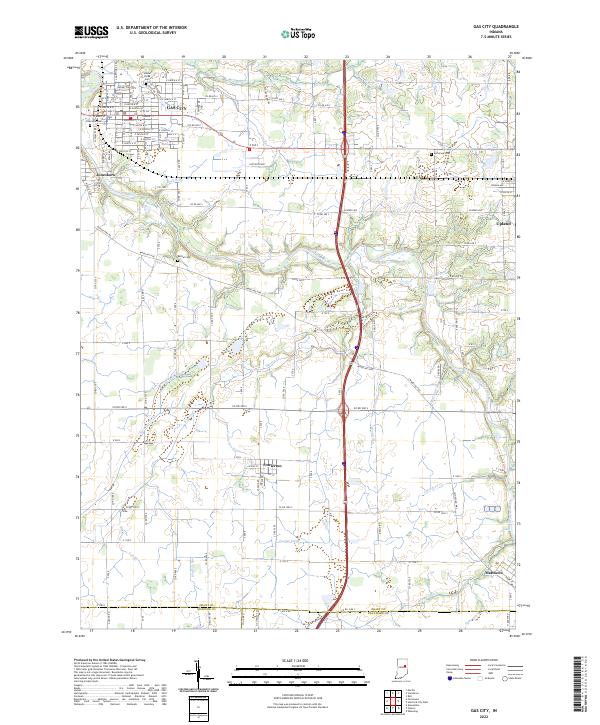 USGS Topographic Map – Gas City