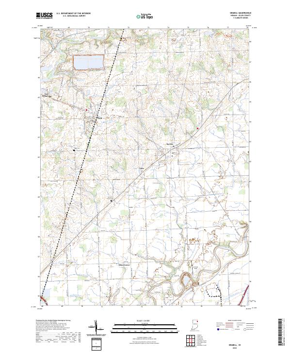 USGS Topographic Map – Grabill