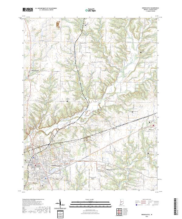 USGS Topographic Map – Greencastle
