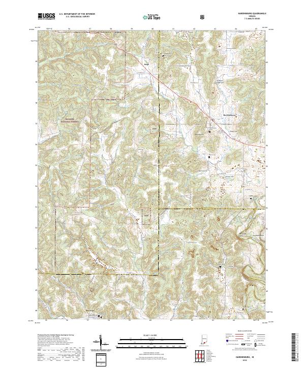 USGS Topographic Map – Hardinsburg