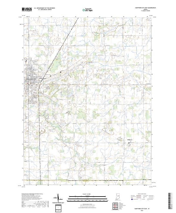 USGS Topographic Map – Hartford City East
