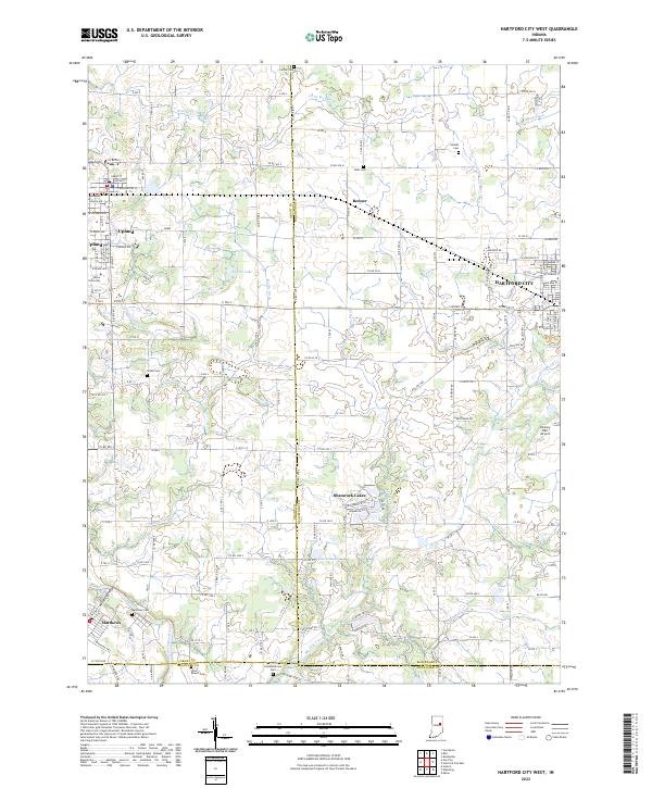 USGS Topographic Map – Hartford City West