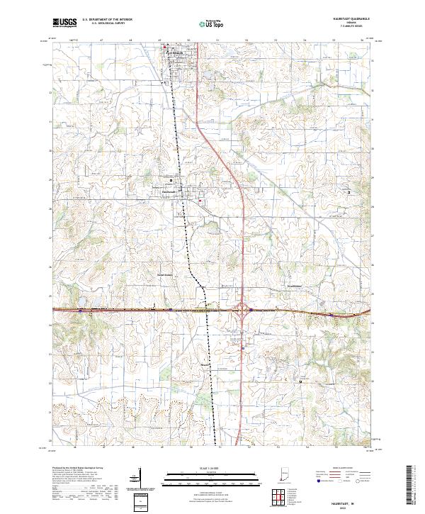 USGS Topographic Map – Haubstadt