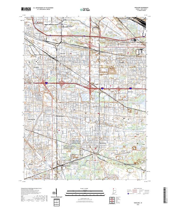 USGS Topographic Map – Highland