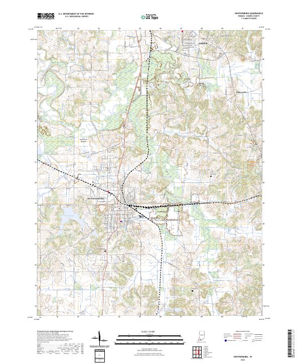 USGS Topographic Map – Huntingburg