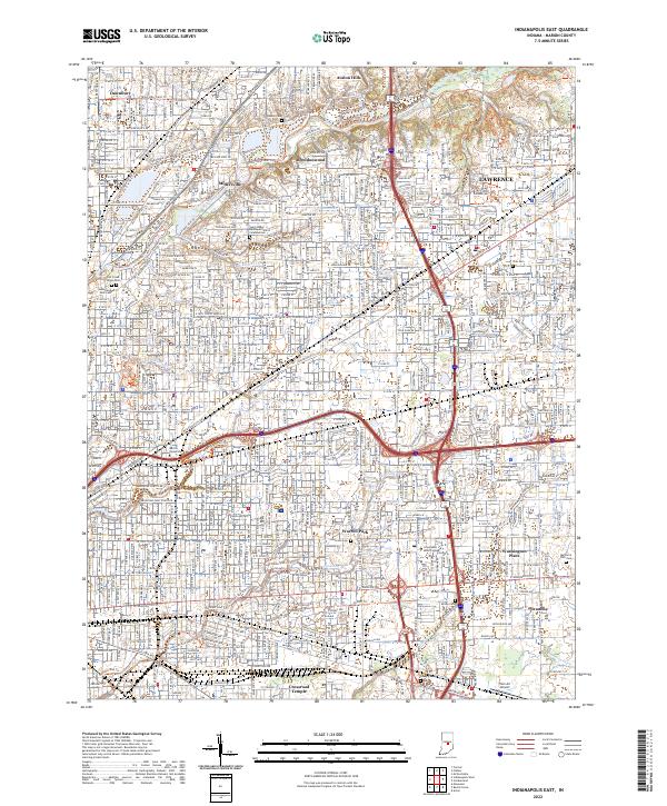 USGS Topographic Map – Indianapolis East