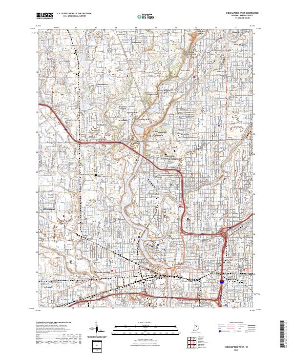 USGS Topographic Map – Indianapolis West