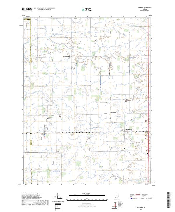 USGS Topographic Map – Kempton