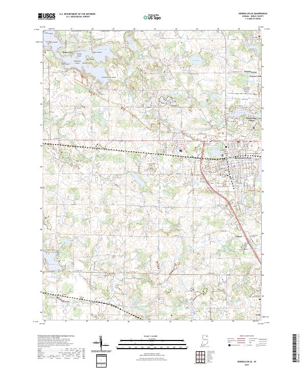 USGS Topographic Map – Kendallville