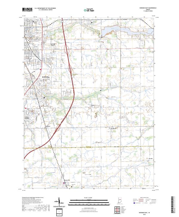 USGS Topographic Map – Kokomo East