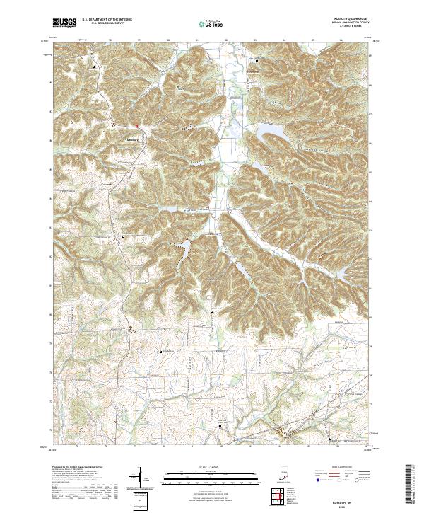 USGS Topographic Map – Kossuth
