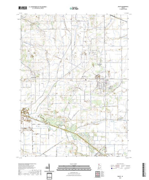 USGS Topographic Map – Kouts