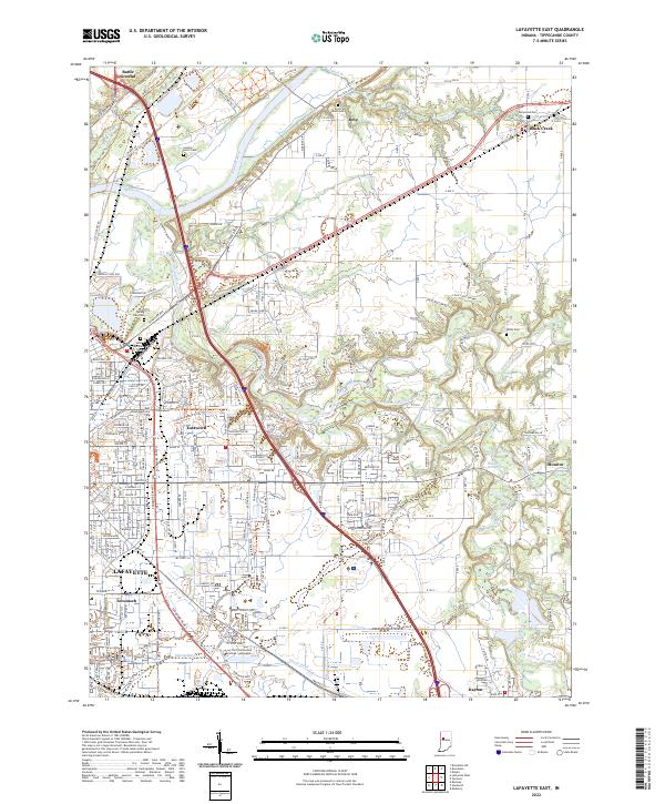 USGS Topographic Map – Lafayette East