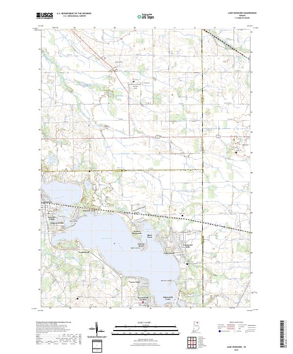 USGS Topographic Map – Lake Wawasee