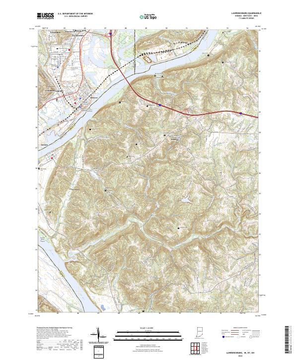 USGS Topographic Map – Lawrenceburg