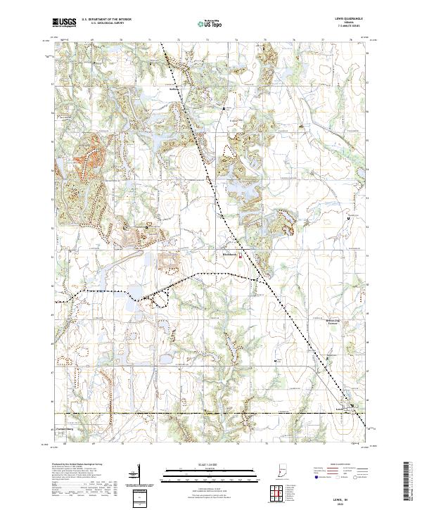 USGS Topographic Map – Lewis