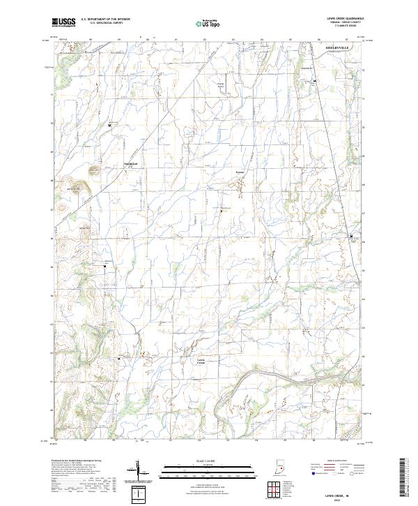 USGS Topographic Map – Lewis Creek