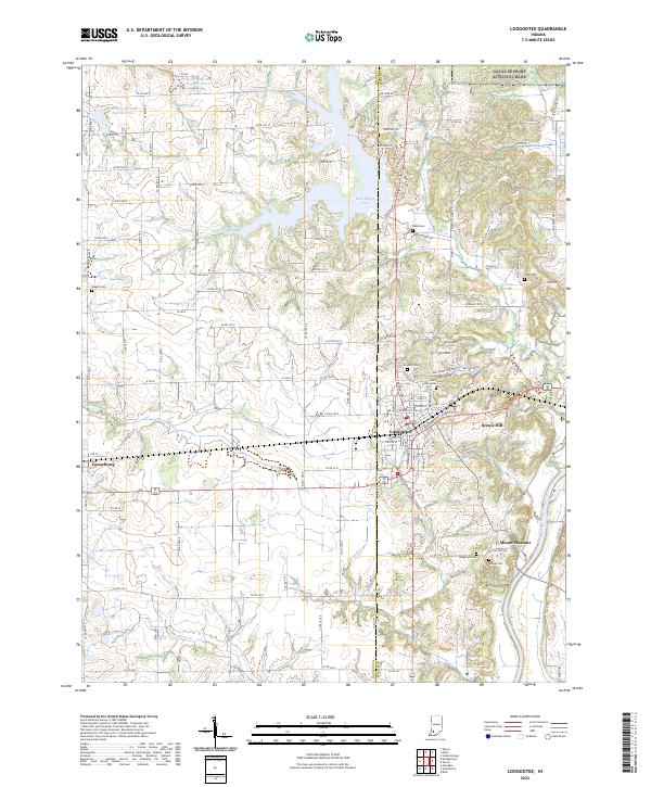 USGS Topographic Map – Loogootee