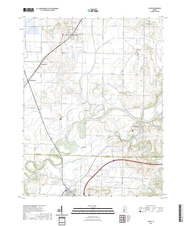 USGS Topographic Map – Lyons