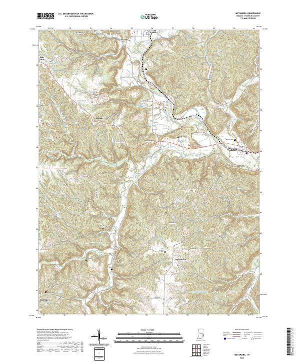 USGS Topographic Map – Metamora