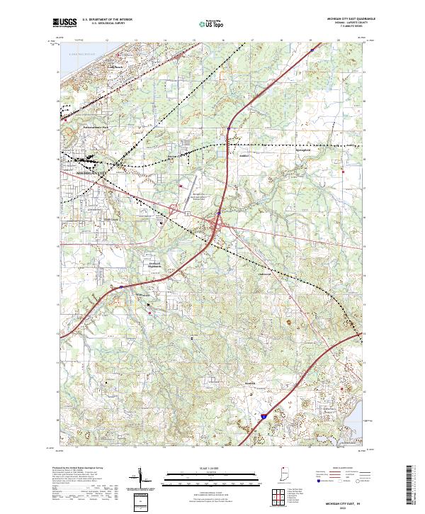 USGS Topographic Map – Michigan City East