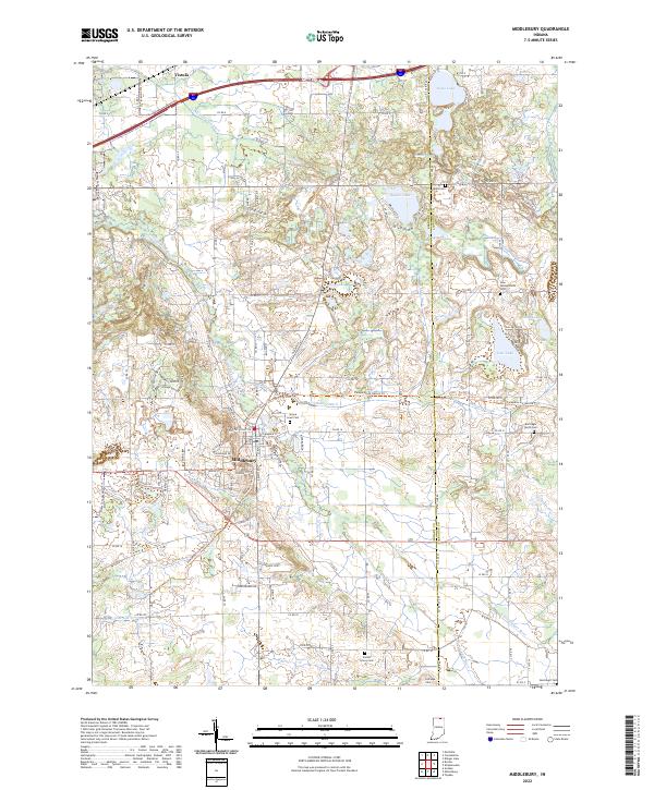 USGS Topographic Map – Middlebury