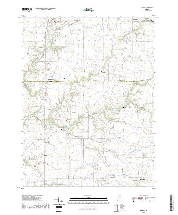 USGS Topographic Map – Milroy