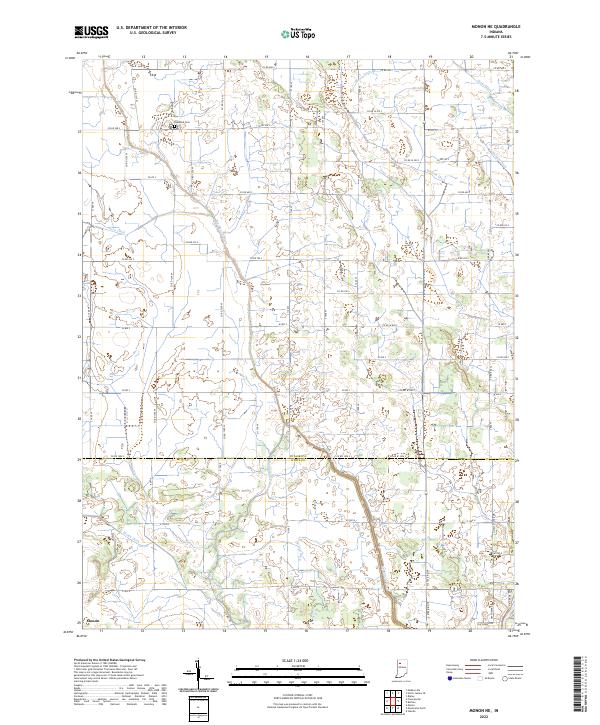 USGS Topographic Map – Monon NE