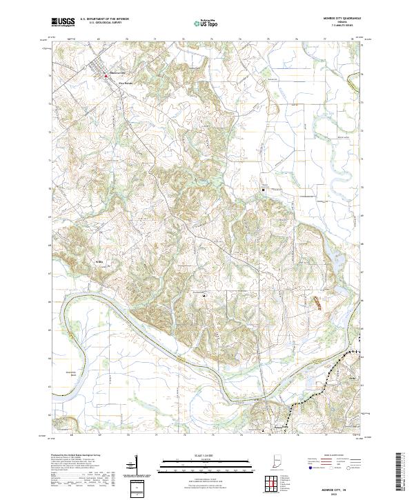 USGS Topographic Map – Monroe City