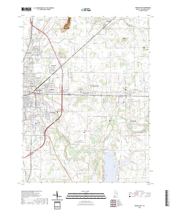 USGS Topographic Map – Muncie East