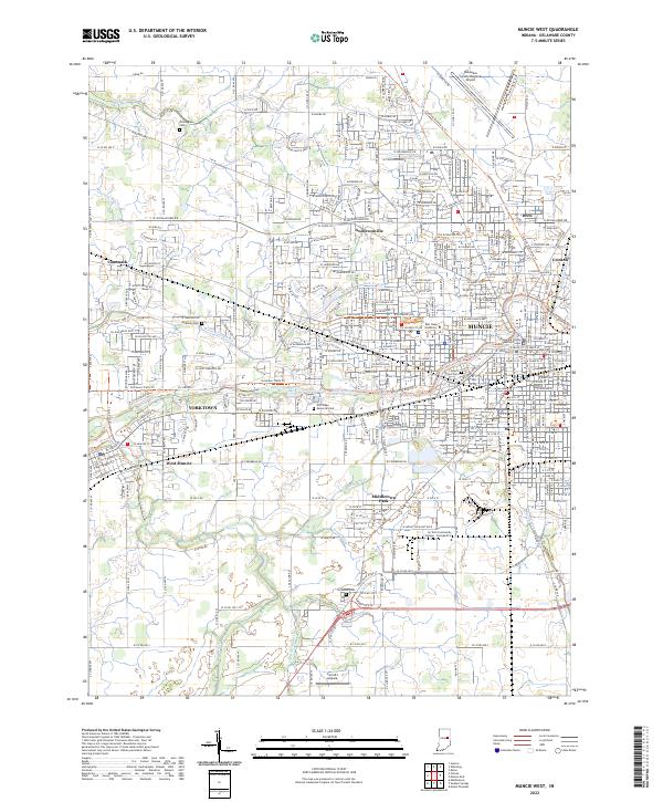 USGS Topographic Map – Muncie West