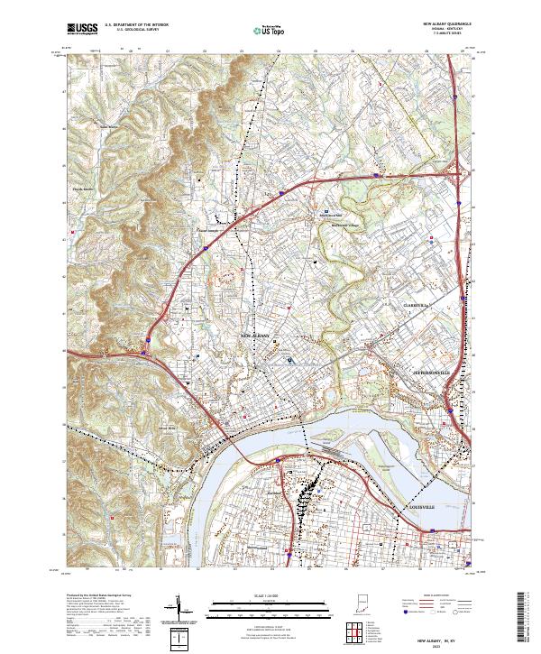 USGS Topographic Map – New Albany