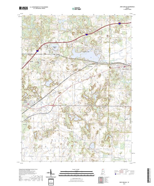 USGS Topographic Map – New Carlisle