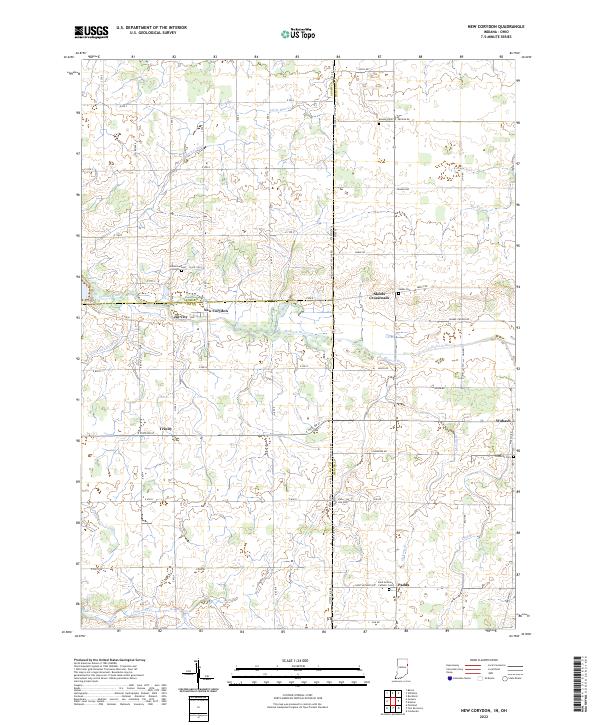 USGS Topographic Map – New Corydon